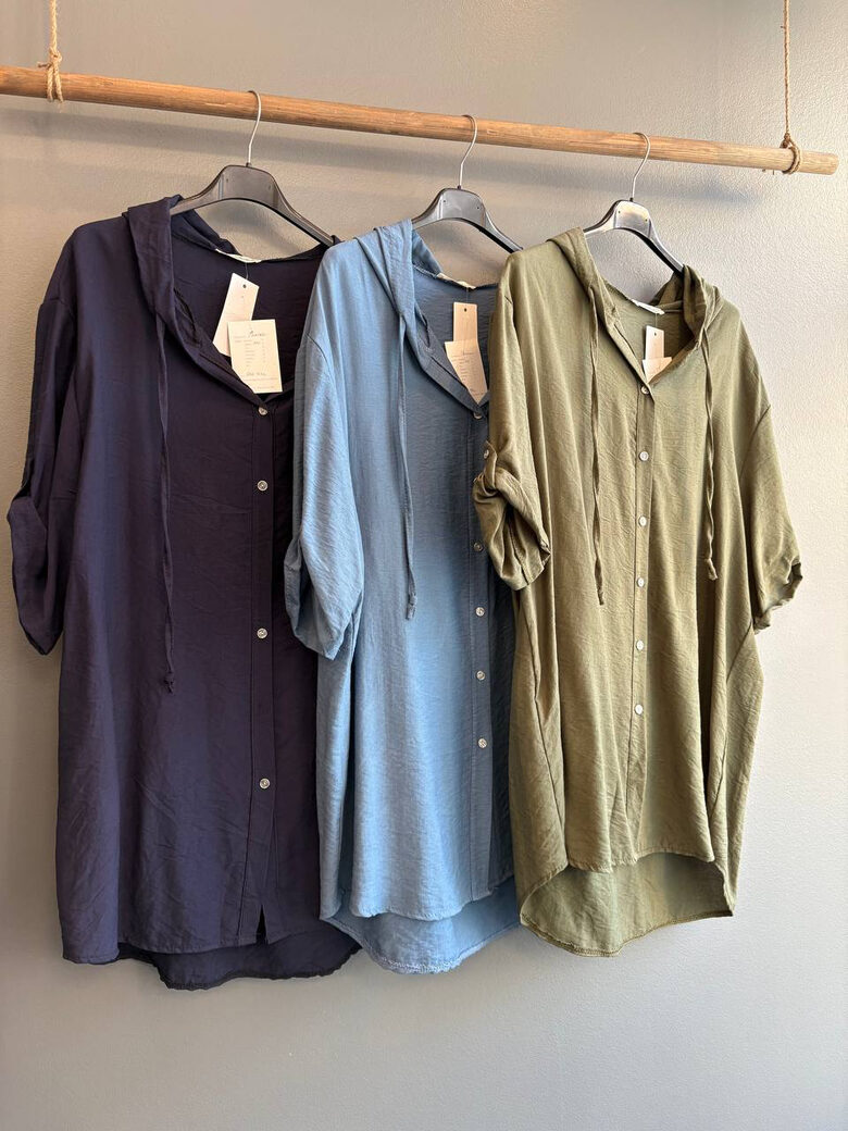 Viskozes tunika ar kapuci